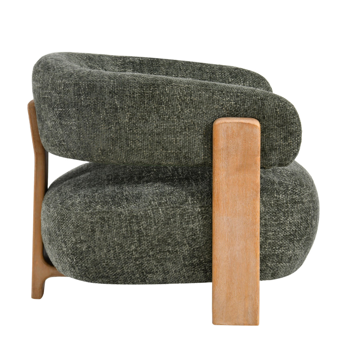 Mire green upholstered armchair