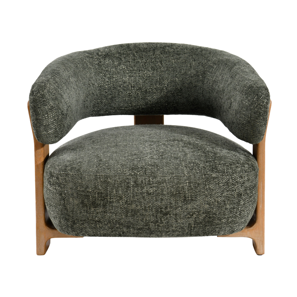 Mire green upholstered armchair