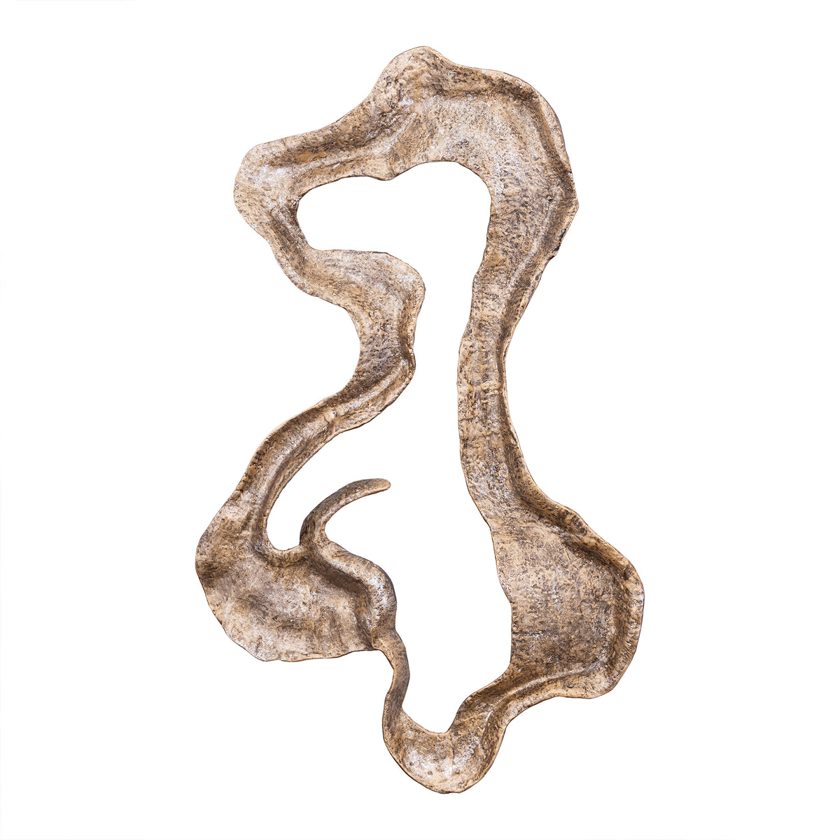Leala champagne cast aluminium organic wall panel, large