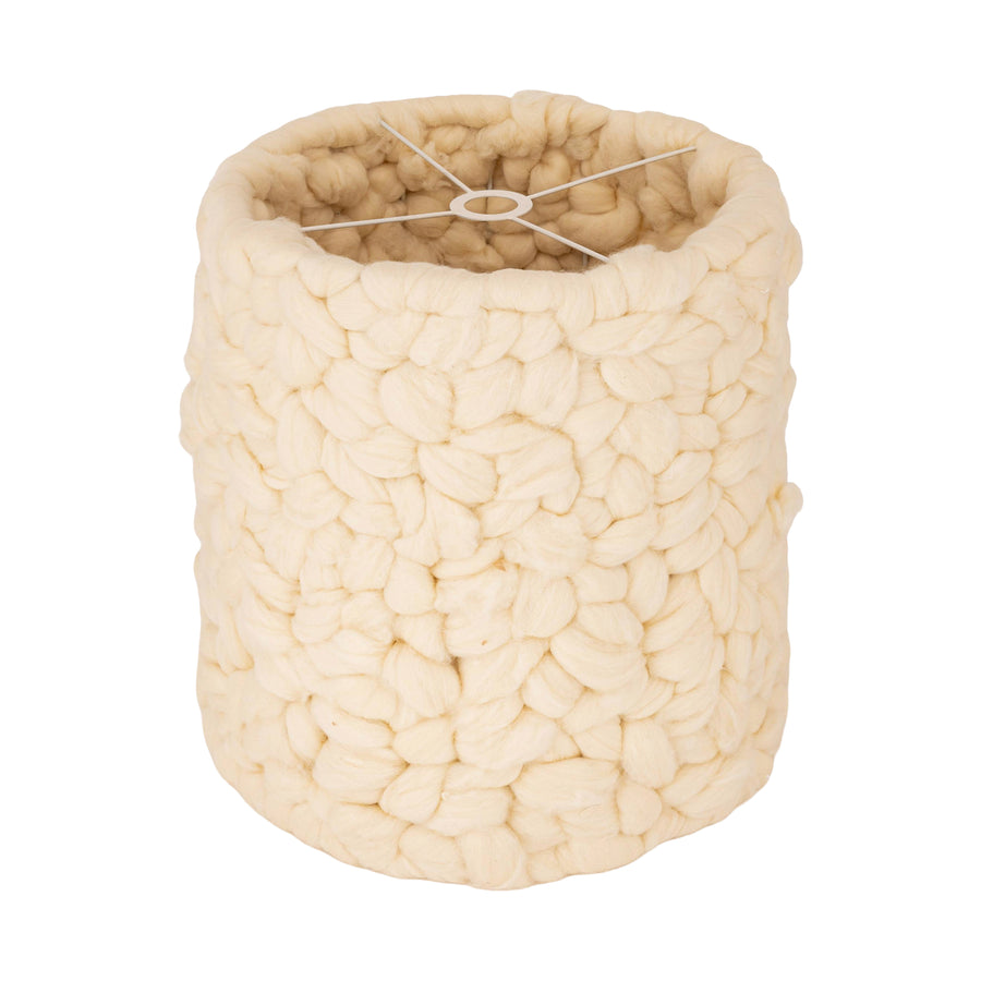 Tarry cream round polyester lamp shade