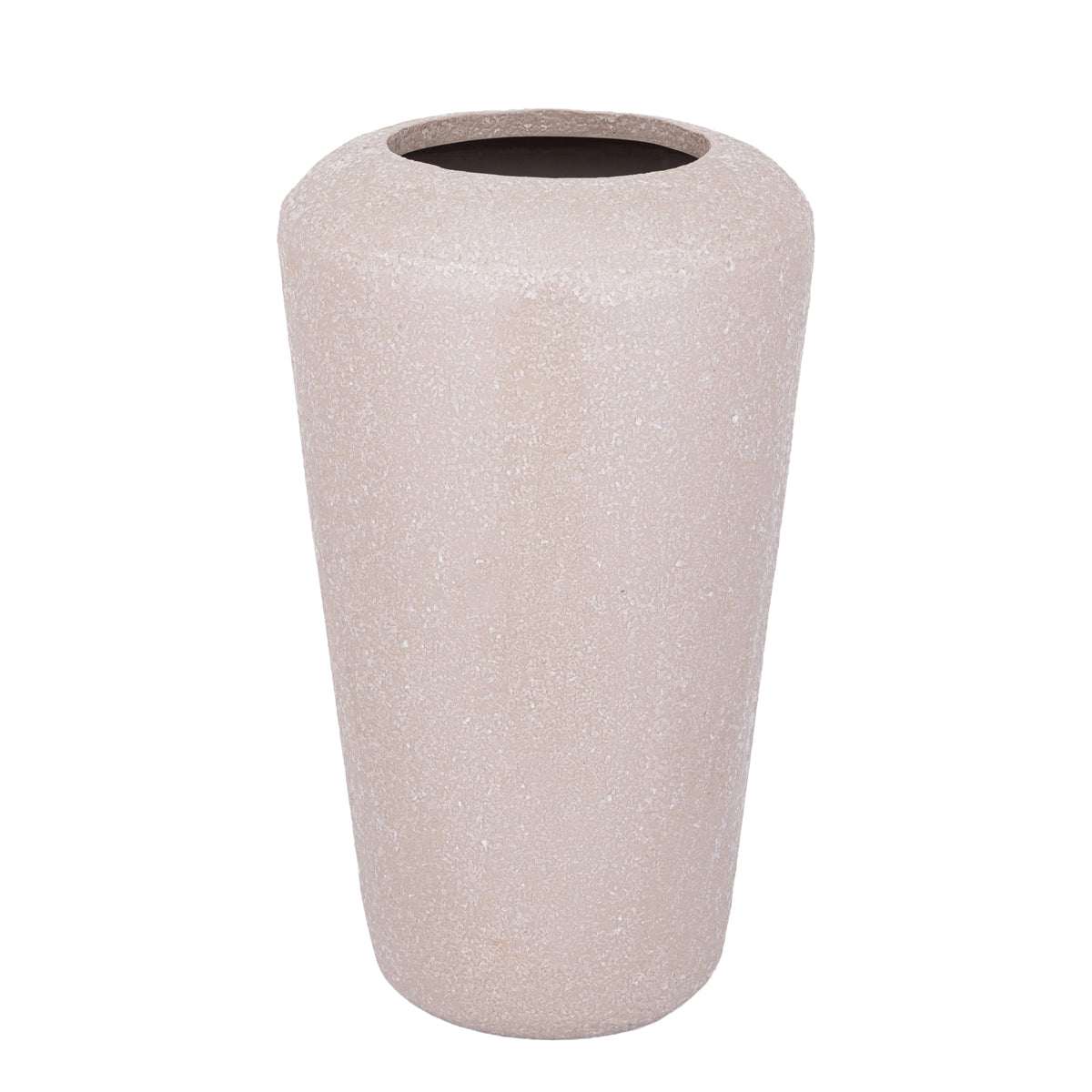Dezia beige mosaic iron planter, large