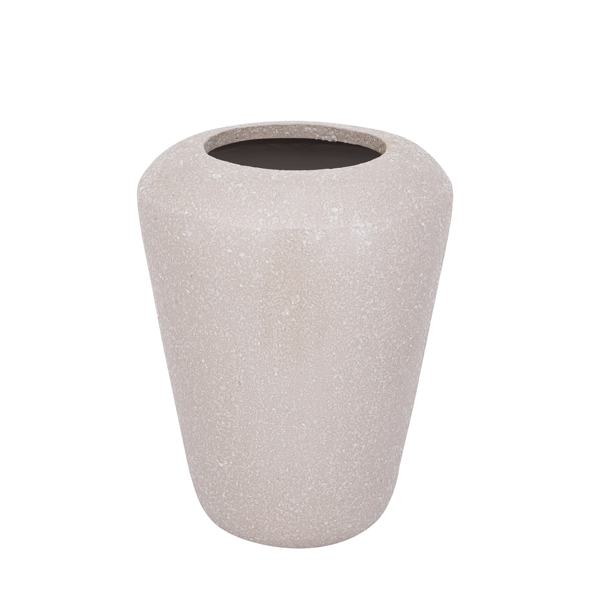 Dezia beige mosaic iron planter, medium
