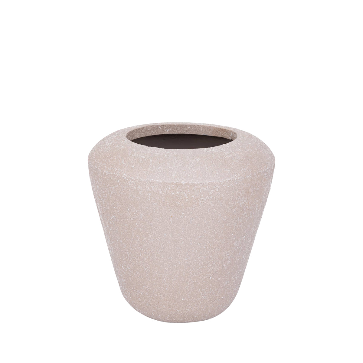 Dezia beige mosaic iron planter, small