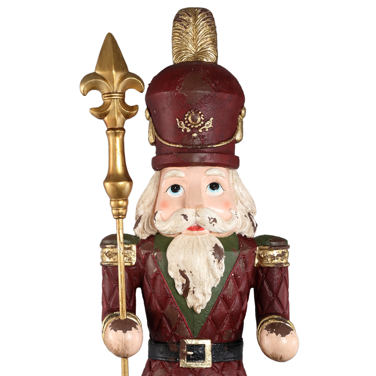 Jolly red MGO large nutcracker statue