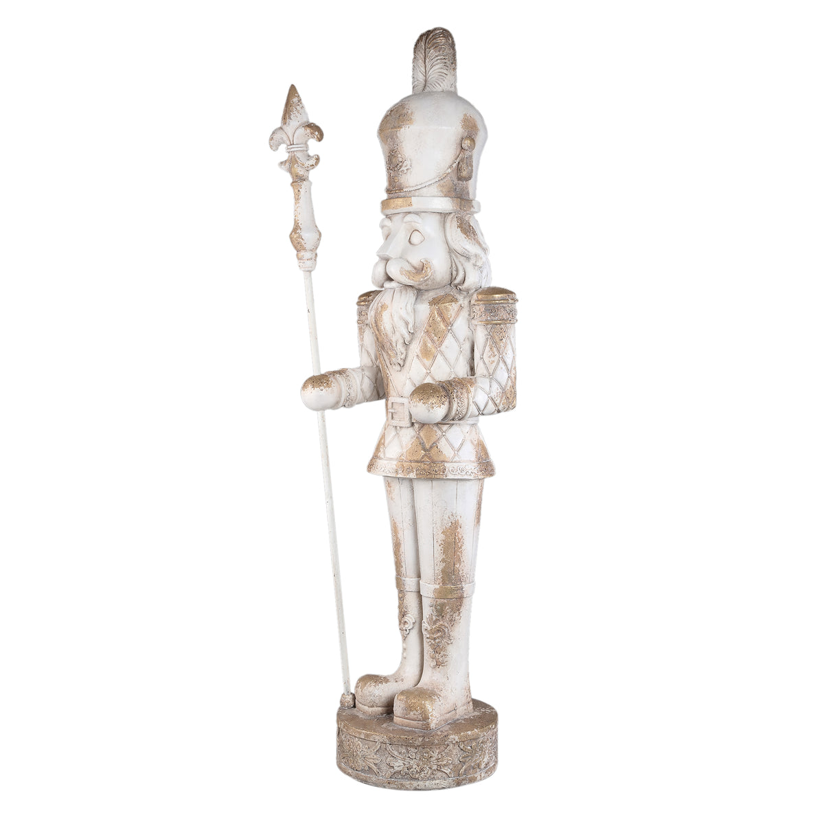 Nicholas white MGO large nutcracker statue