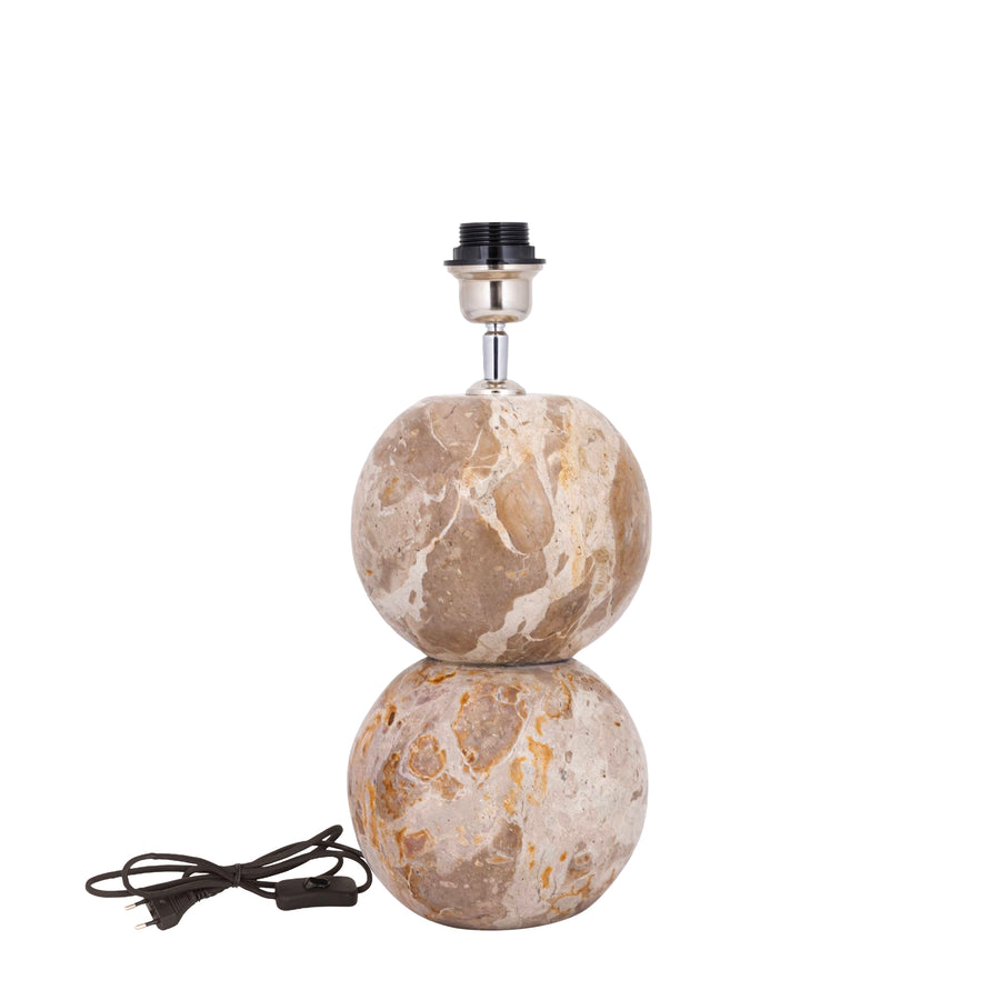 Charly beige marble ball-shaped lamp base, medium