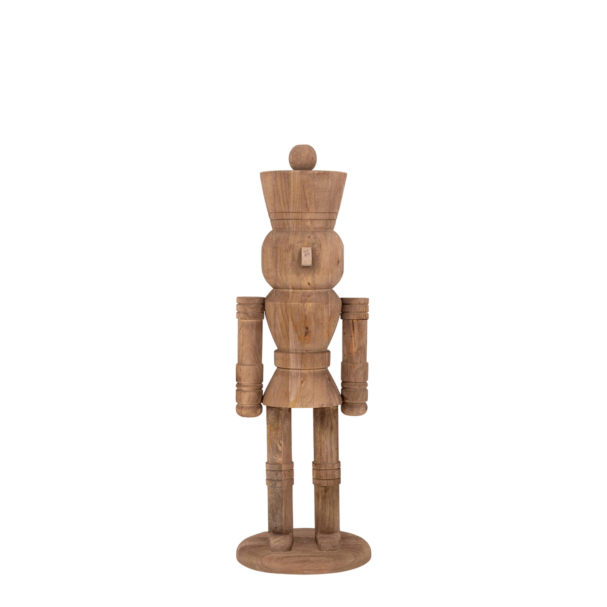 Adam light brown mango wood nutcracker statue