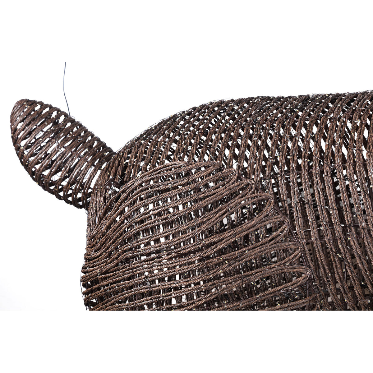 Lucis dark brown LED reindeer light sculpture, facing right, large