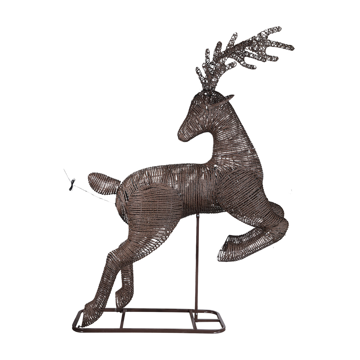 Lucis dark brown LED reindeer light sculpture, facing right, large