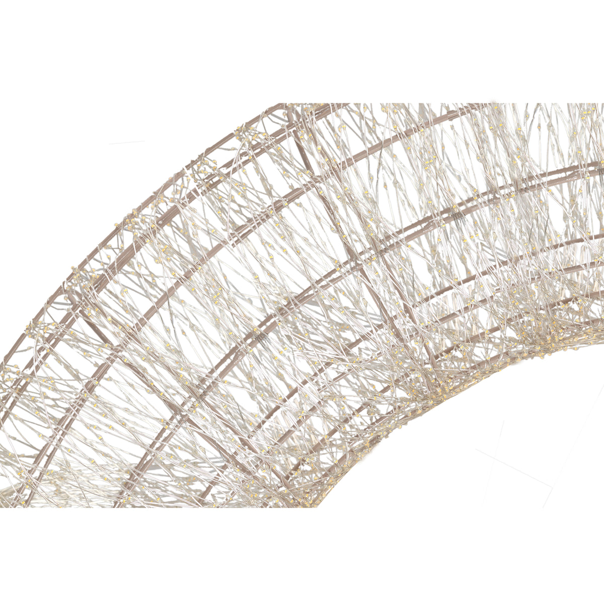 Lexis champagne LED hanging wreath, XXL, 15000 lights