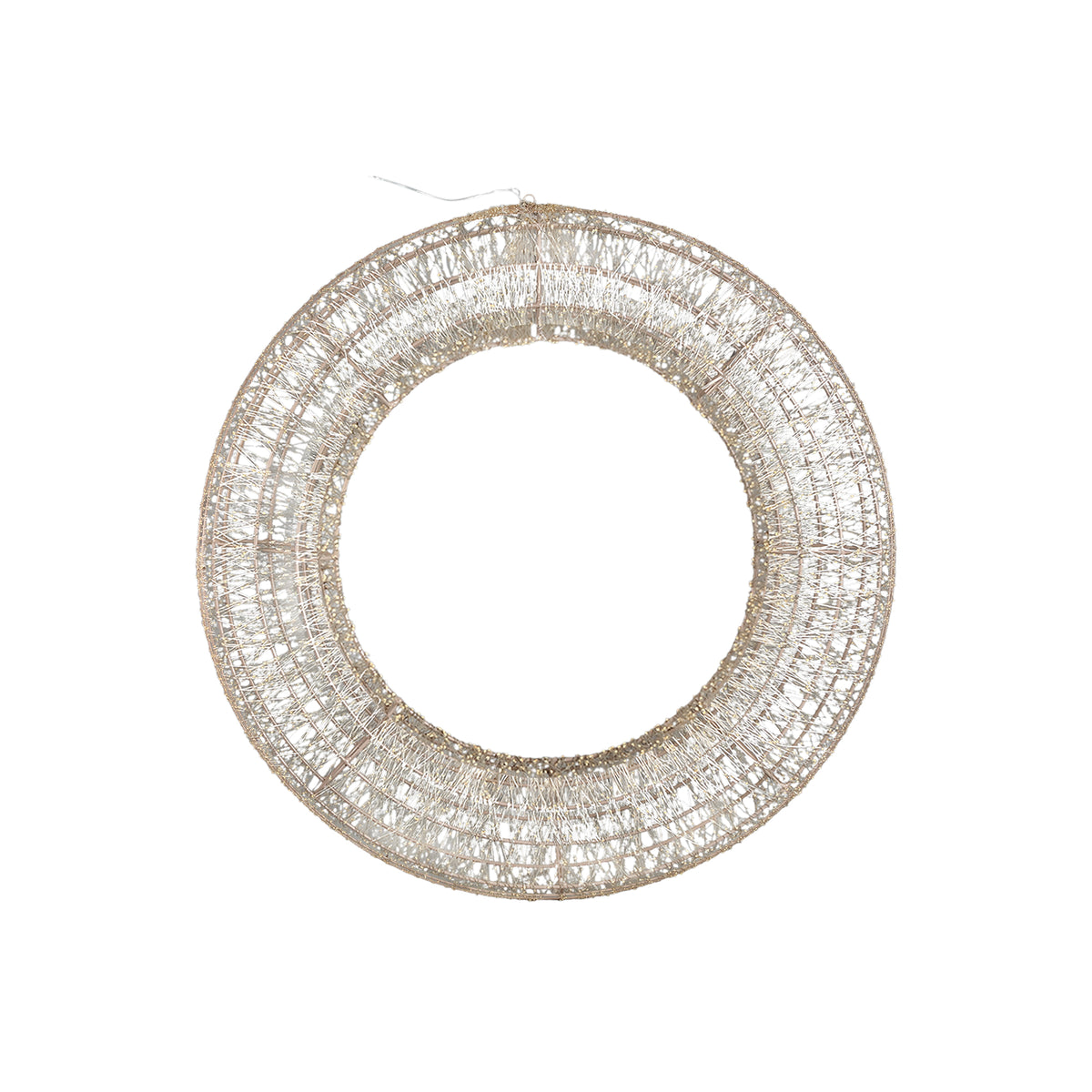 Lexis champagne LED hanging wreath, XXL, 15000 lights