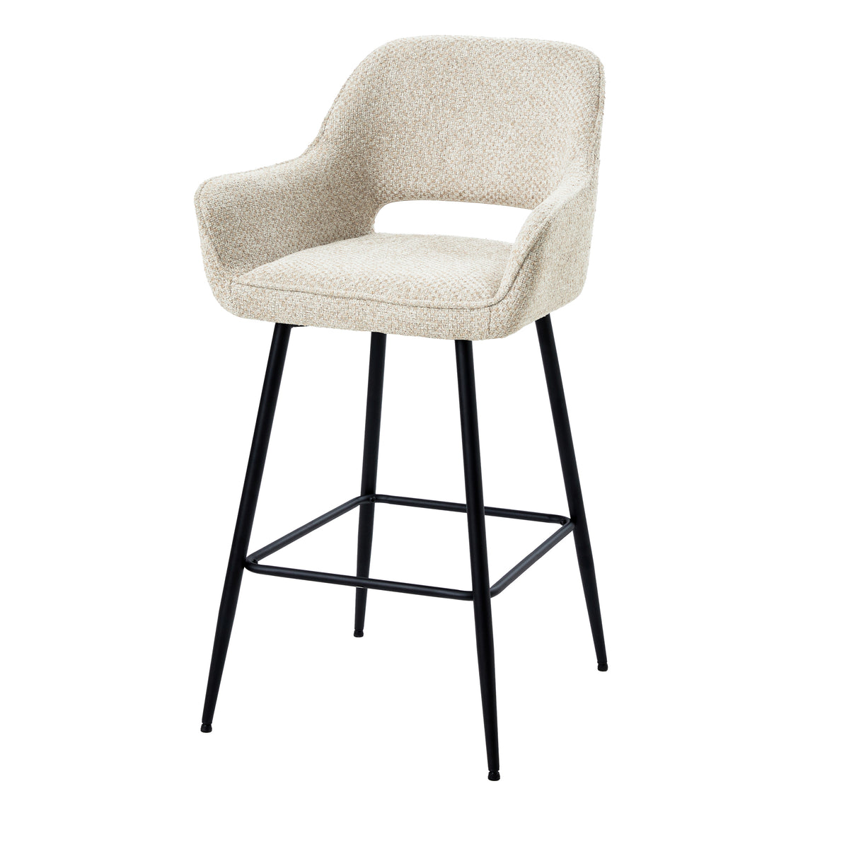 Fal cream upholstered bar stool