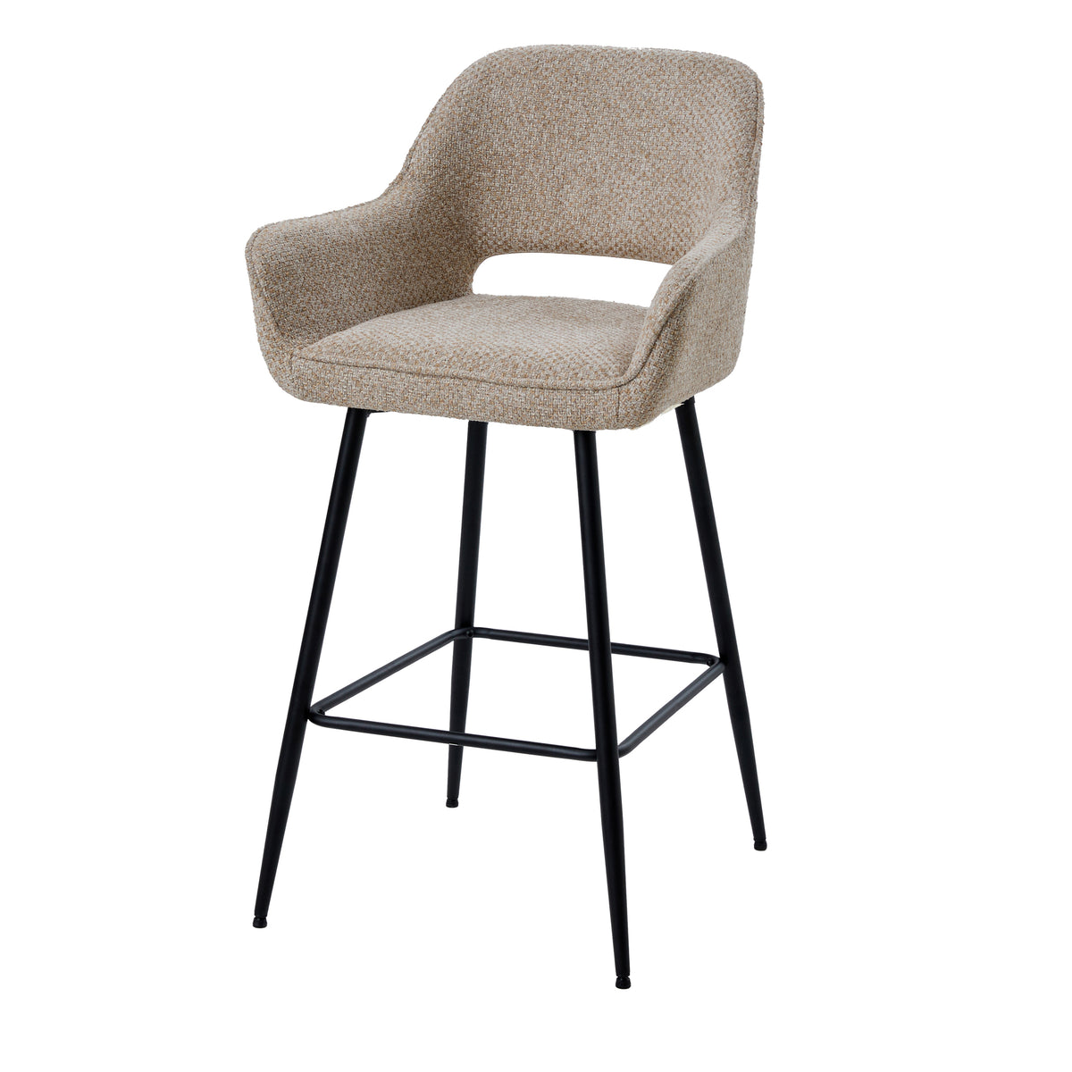 Fal taupe upholstered bar stool