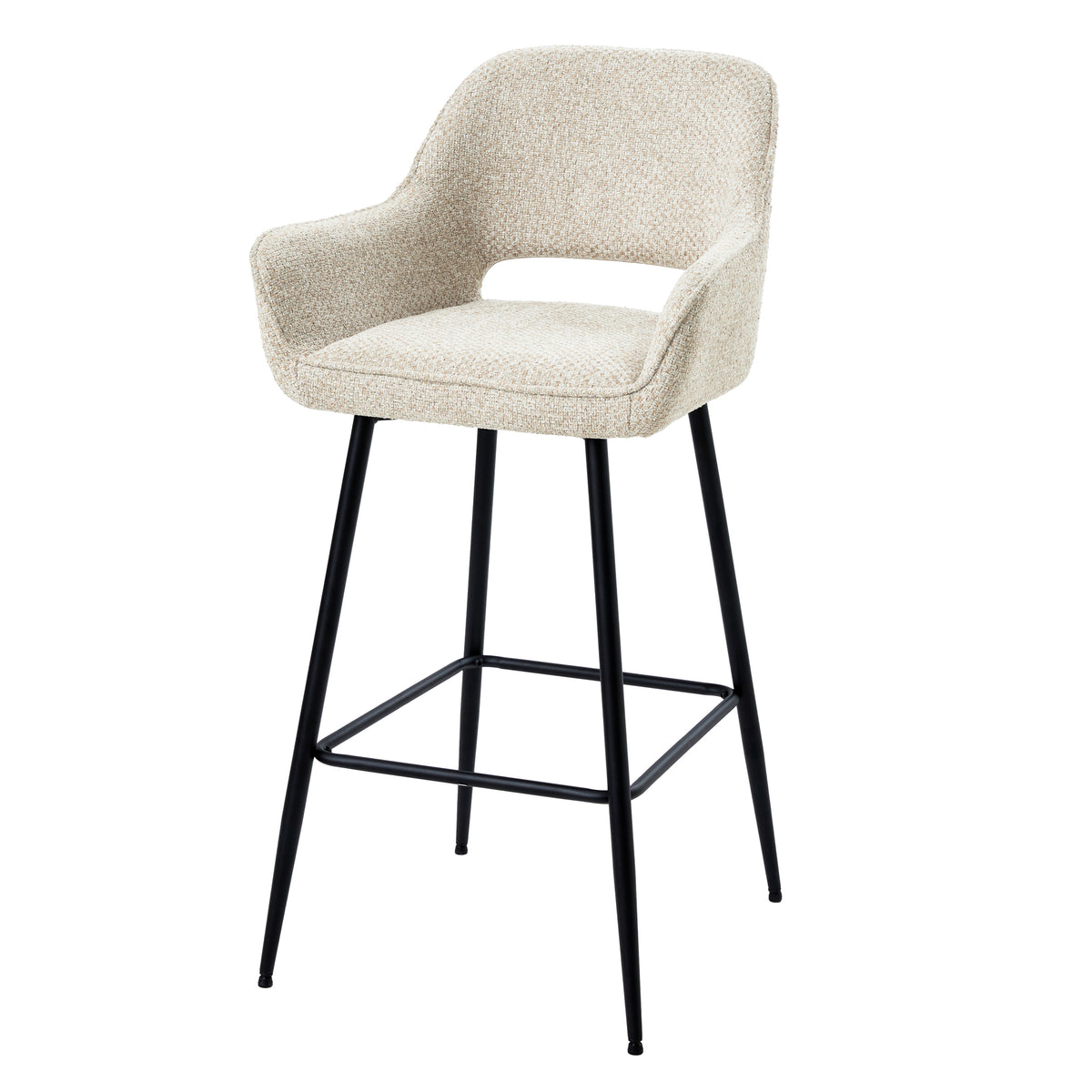 Fallon cream upholstered bar stool