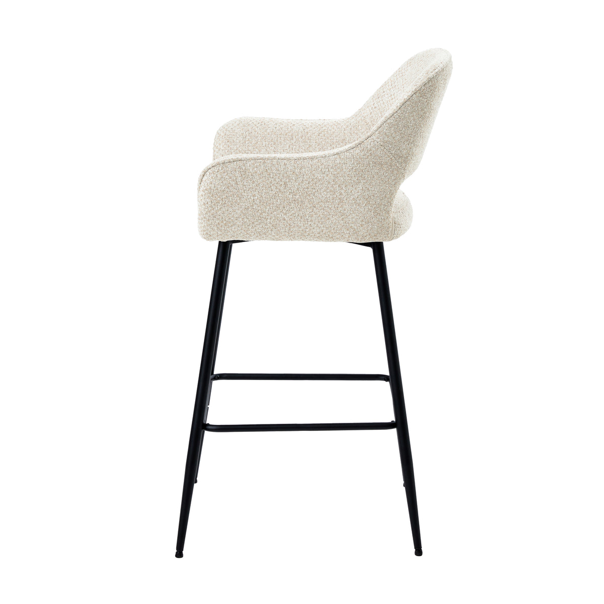 Fallon cream upholstered bar stool