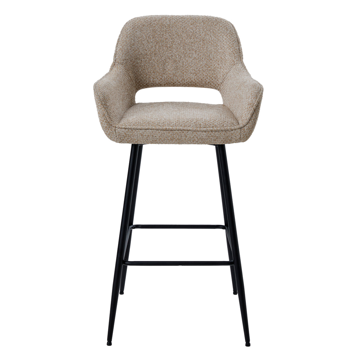 Fallon taupe upholstered bar stool