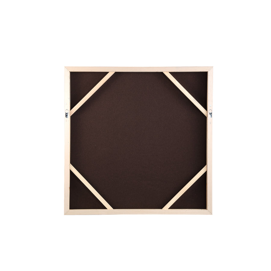Kirti beige framed textile wall panel