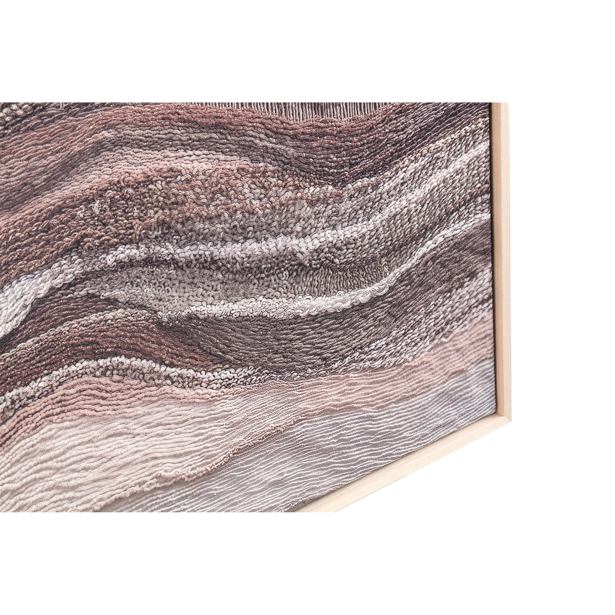 Kirti beige framed textile wall panel