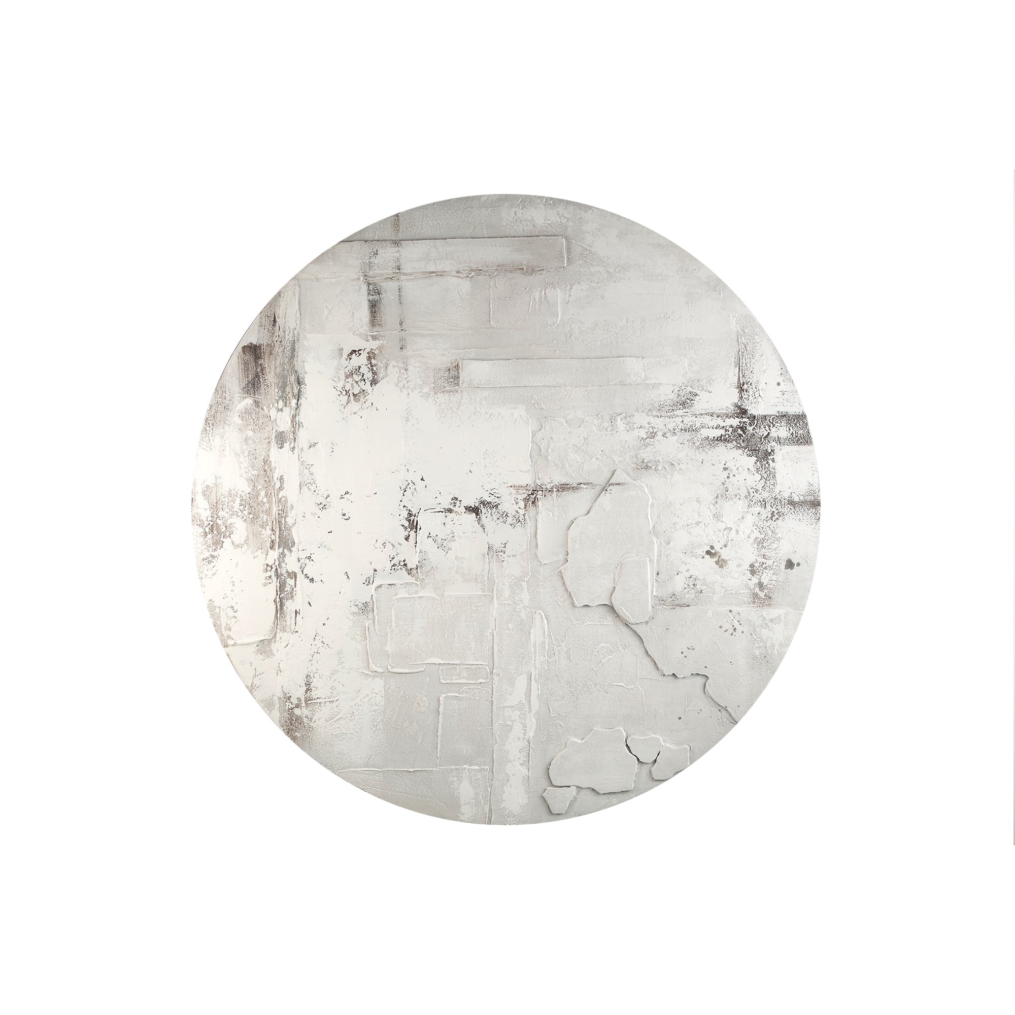 Darvel Hand-Painted Canvas Wall Panel - Cream