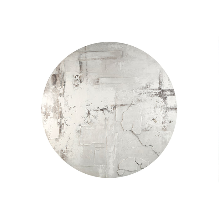 Darvel Hand-Painted Canvas Wall Panel - Cream