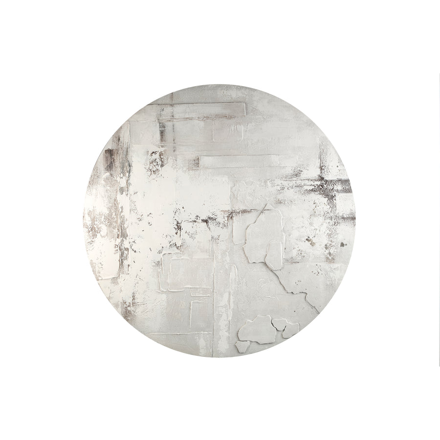 Darvel Hand-Painted Canvas Wall Panel - Cream