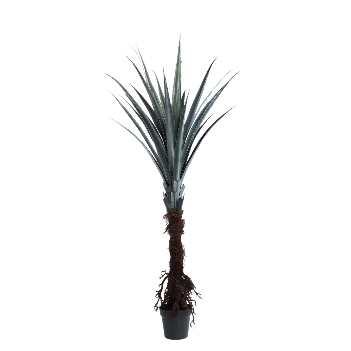 Leaves faux dark green plant