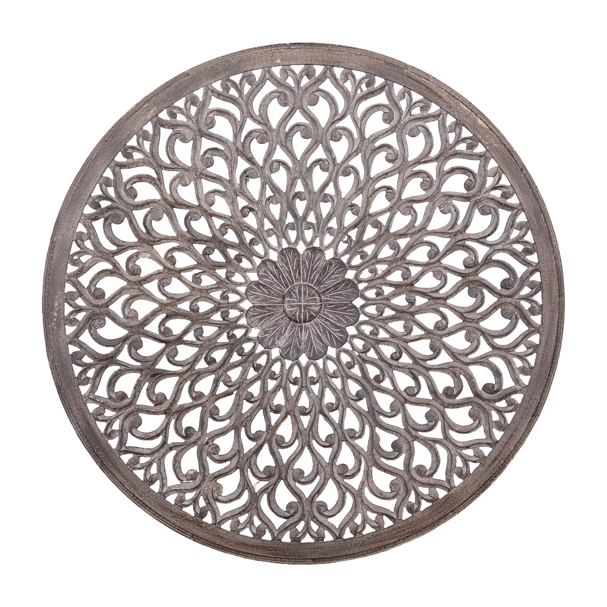 Vane dark grey carved wall panel
