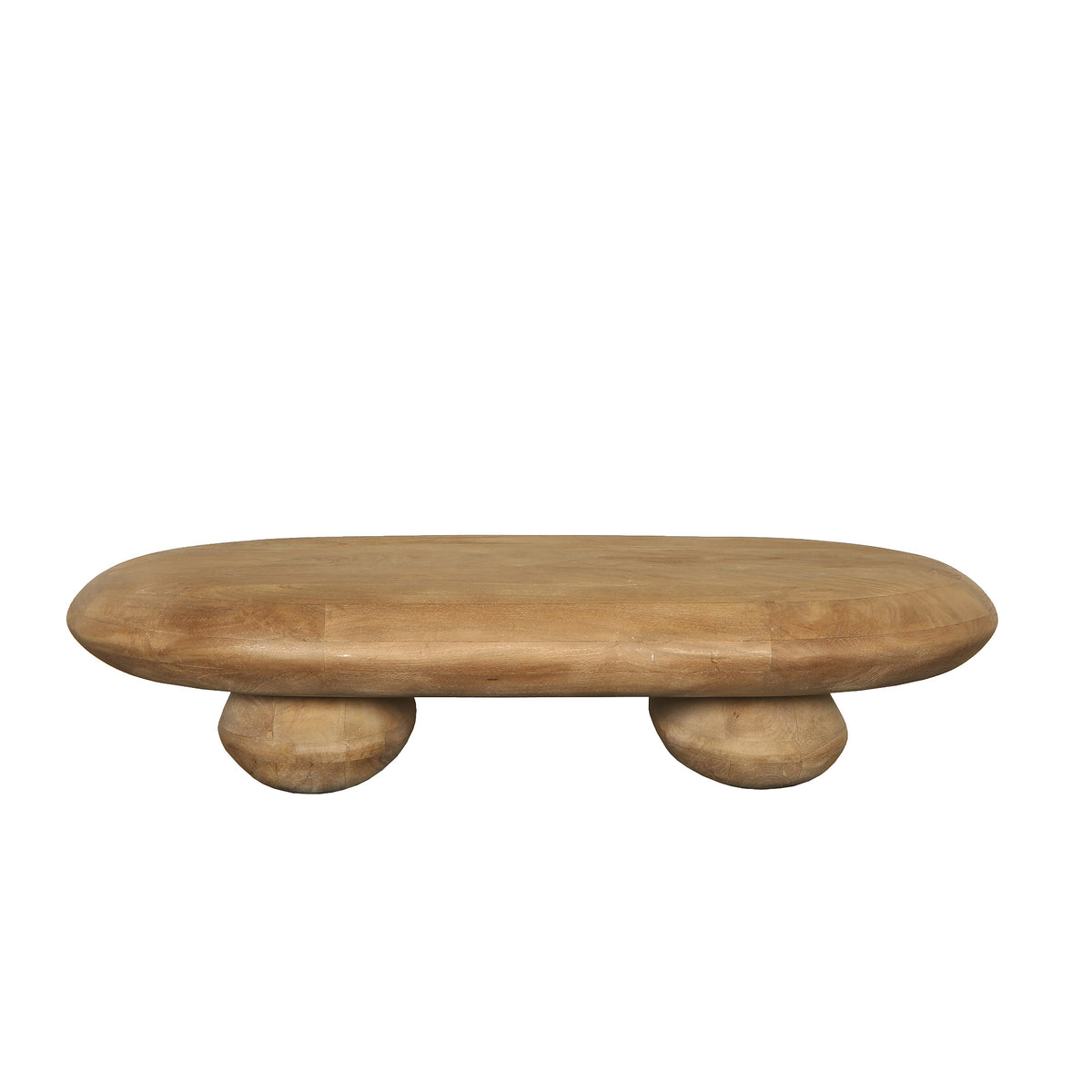 Kedan mango wood oval coffee table