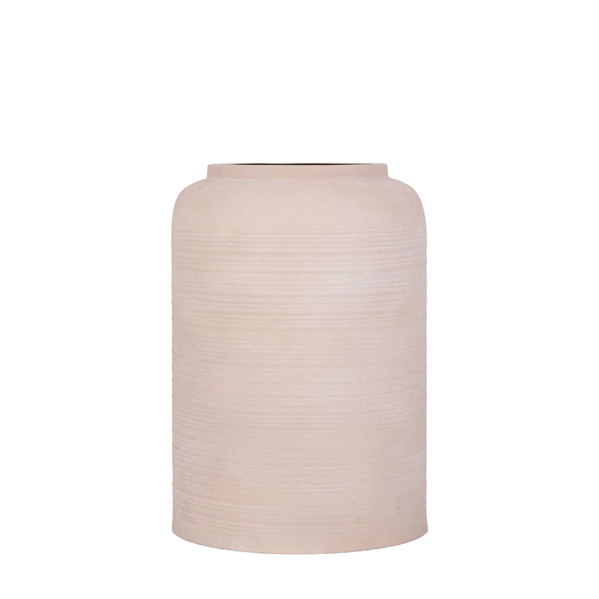 Lavada beige iron planter, high