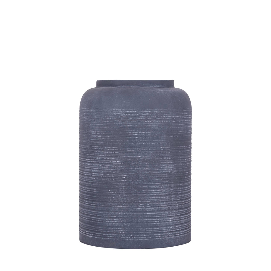 Lavada anthracite iron planter, high