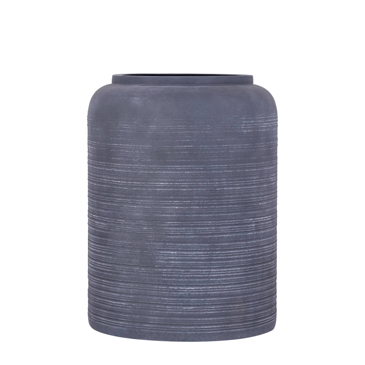 Lavada anthracite iron planter, high, large