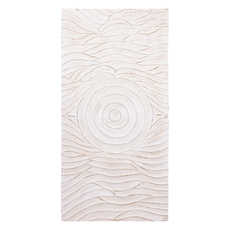 Jazel Circle Wave Wall Panel - Off White