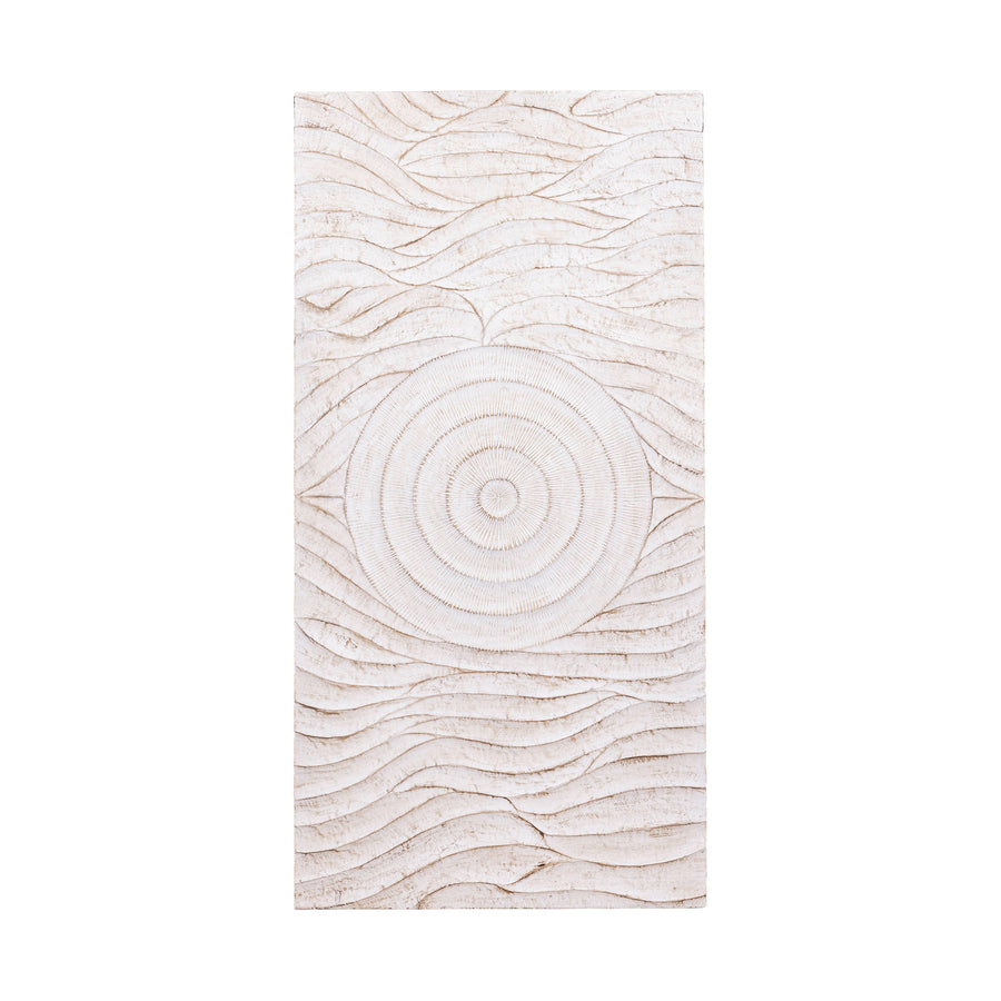 Jazel white carved wall panel