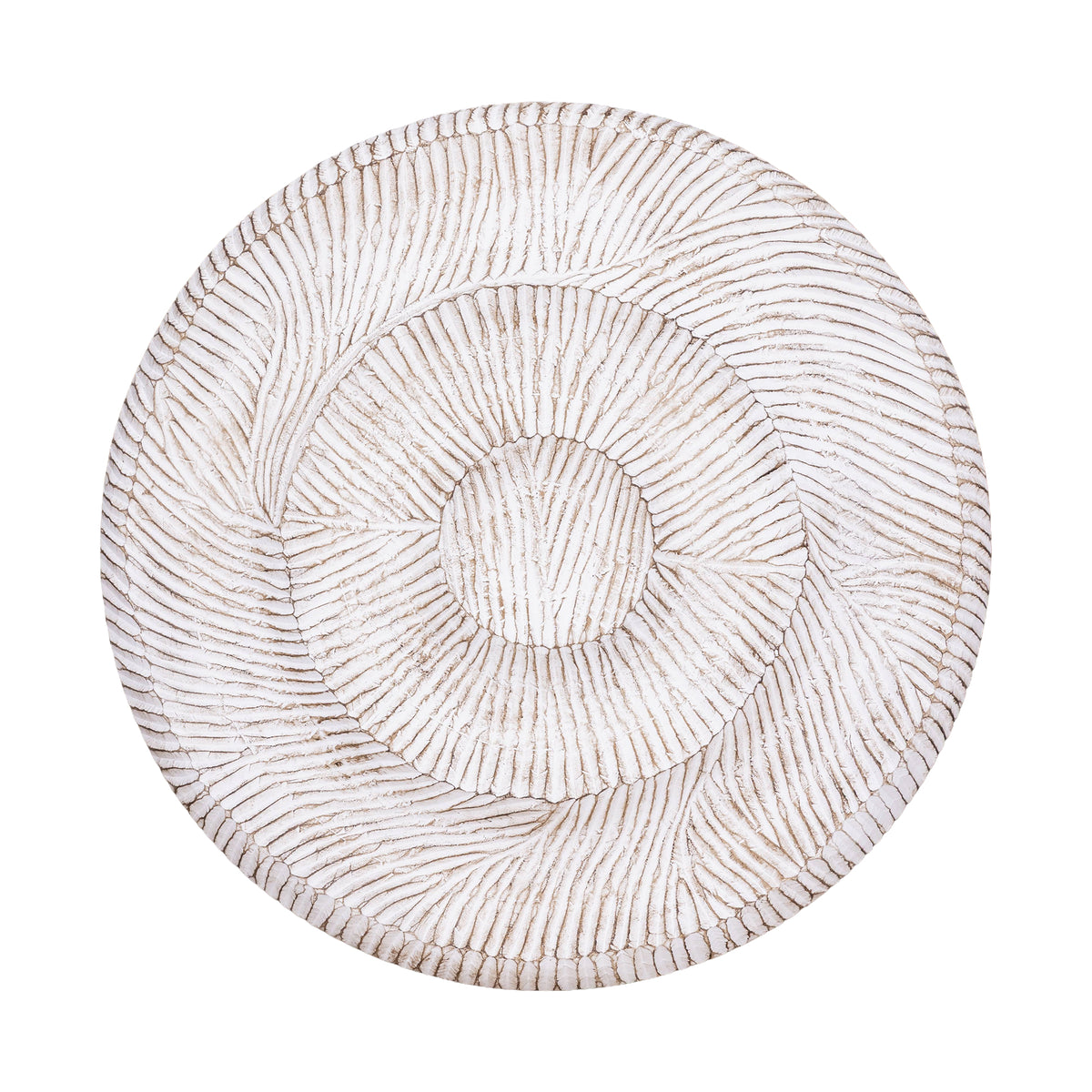 Zoelle white carved wall panel