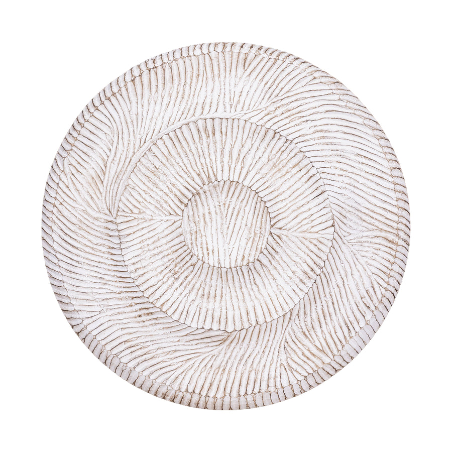 Zoelle white carved wall panel
