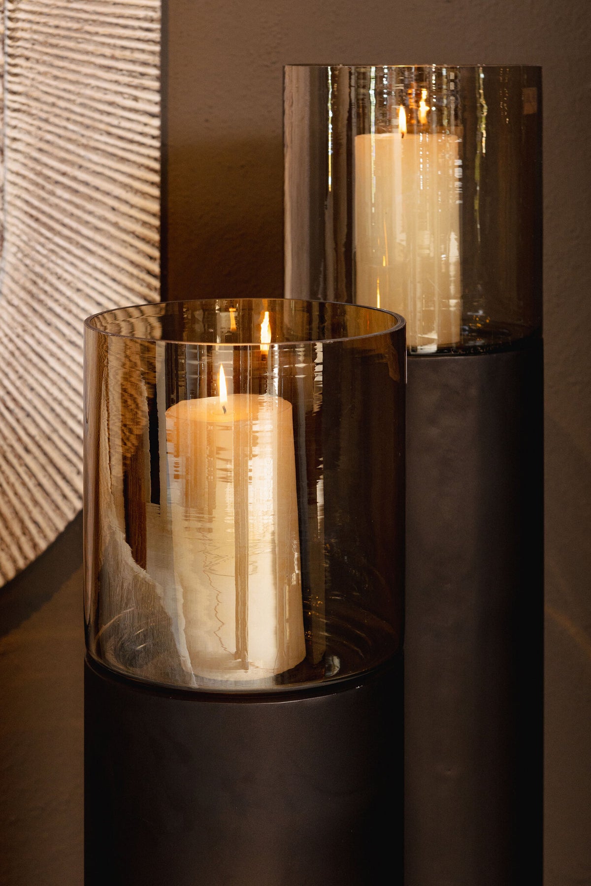Moreno dark brown floor lantern