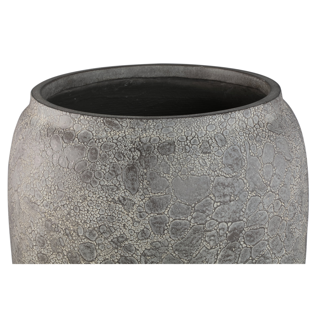 Moana grey bubble-structure planter