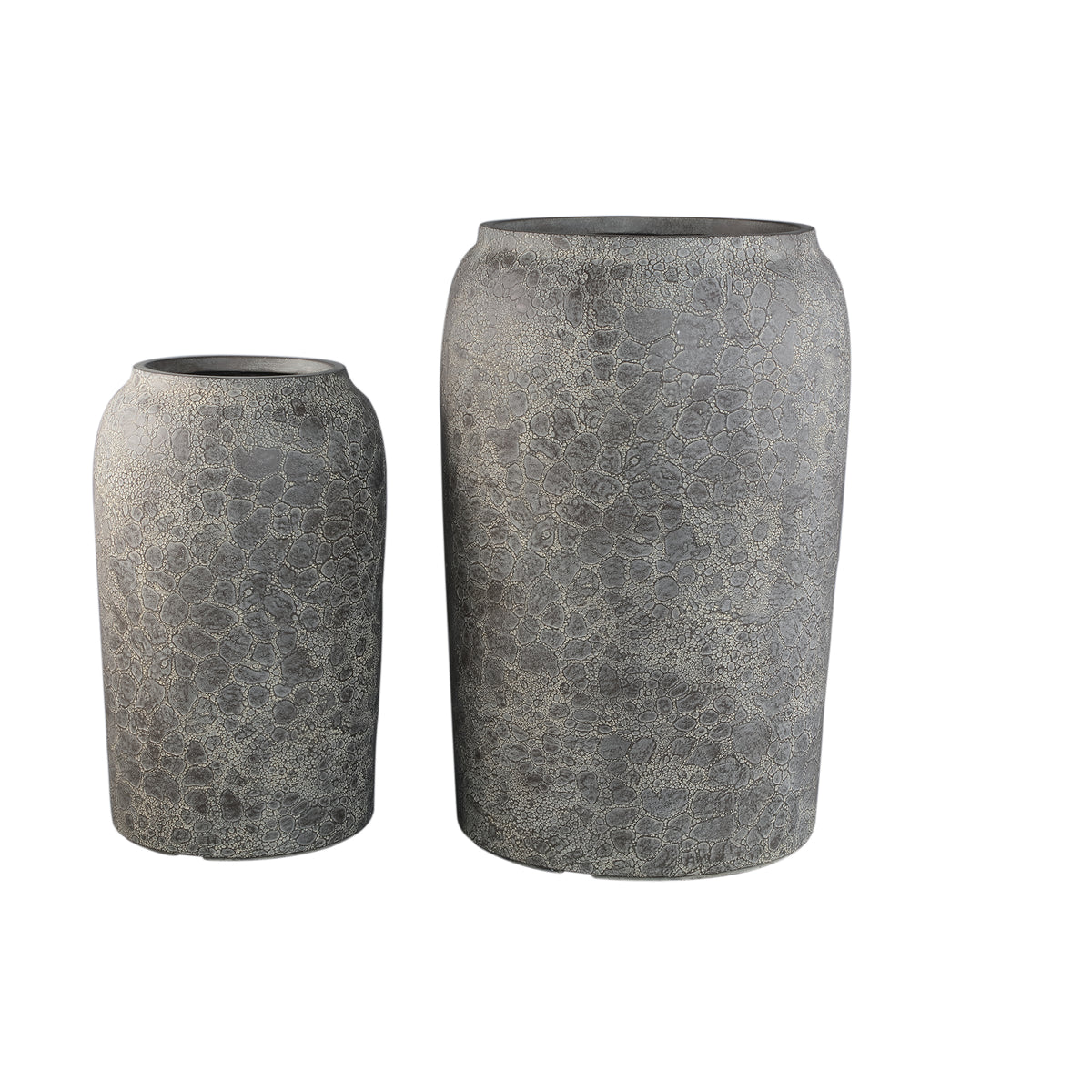 Moana grey bubble-structure planter