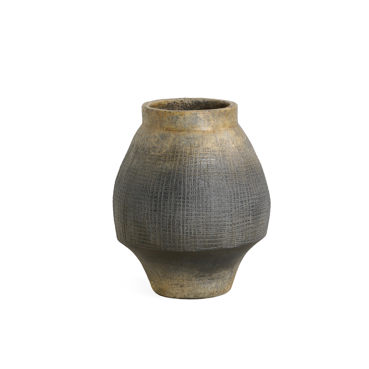 Ioan anthracite textured concrete planter