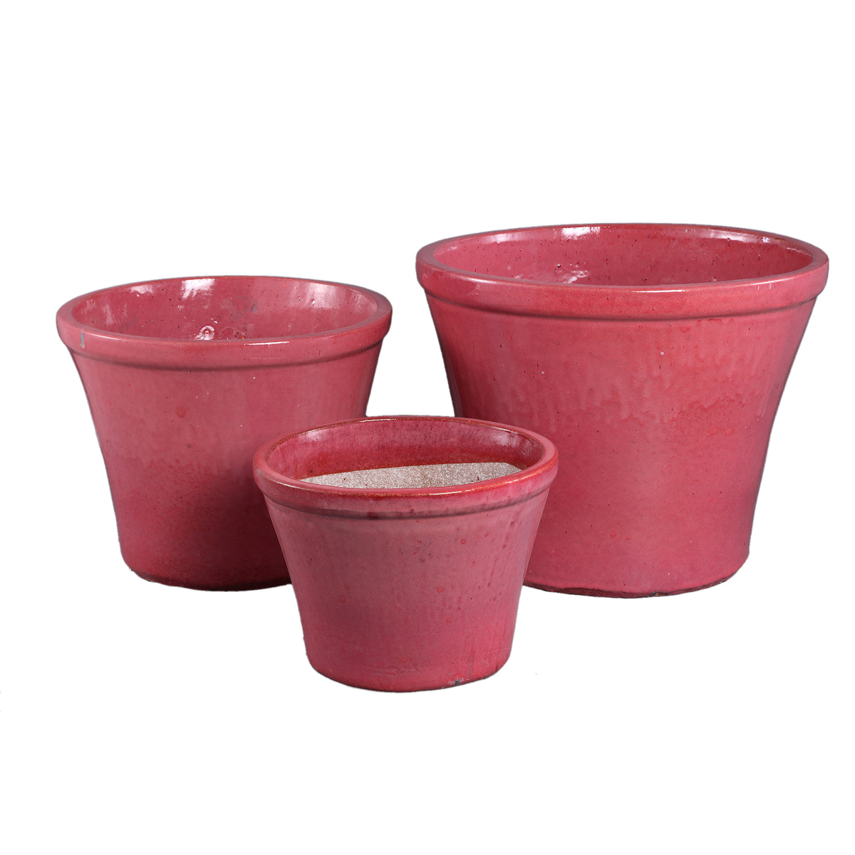 Ilona pink tapered ceramic planter set