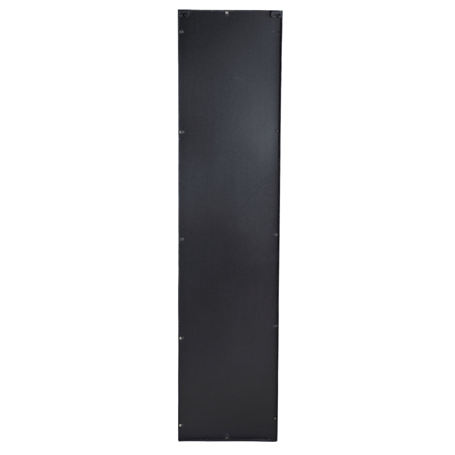 Gracy black rectangular mirror, clear glass