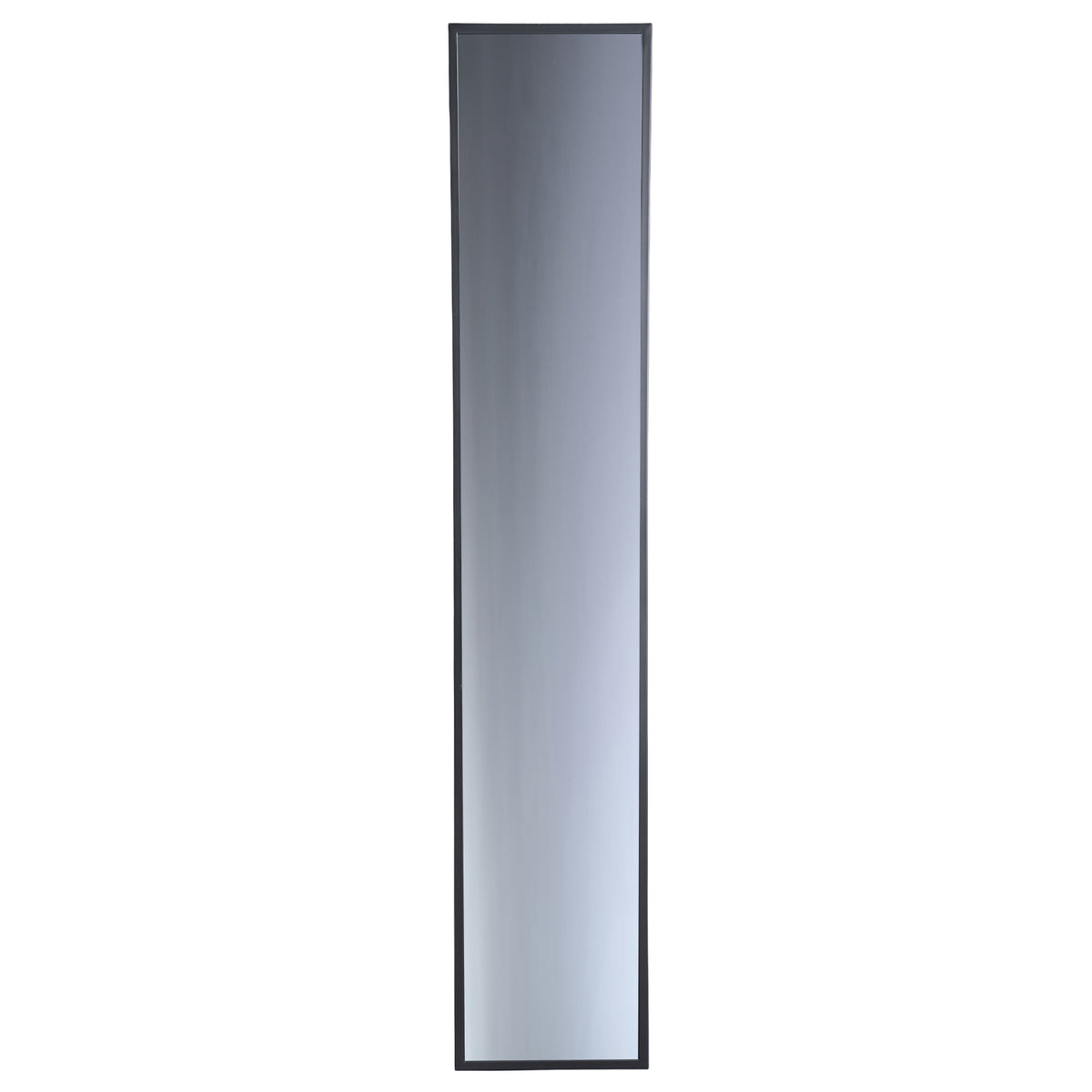 Gracy black rectangular mirror, smoked grey glass