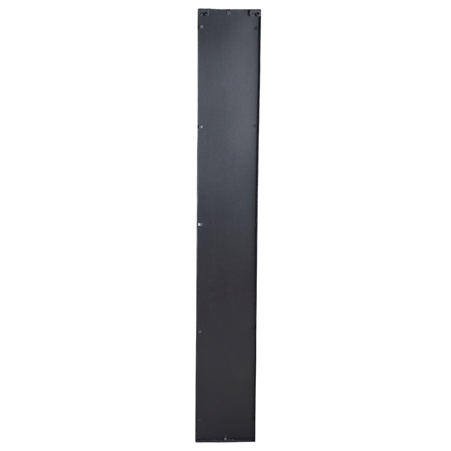 Gracy black rectangular mirror, antiqued grey glass