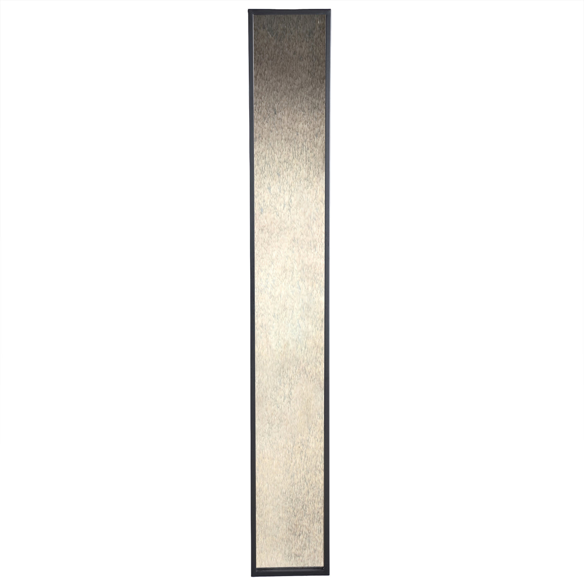 Gracy black rectangular mirror, antiqued grey glass