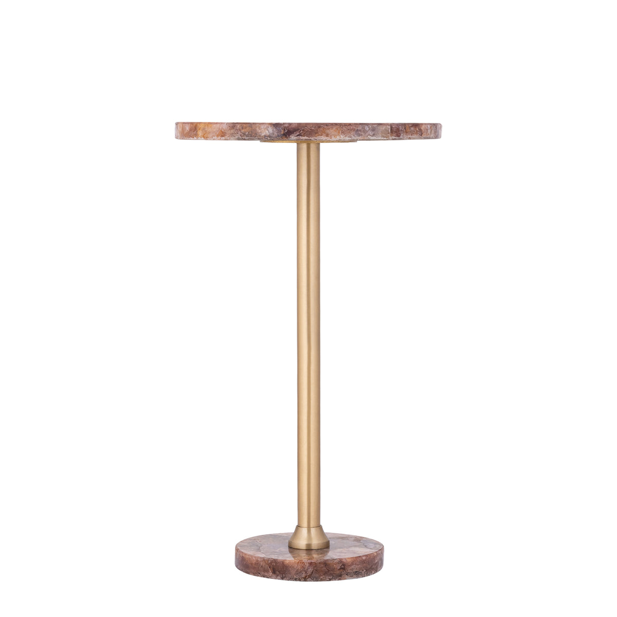 Romie rust quartz side table, round, low