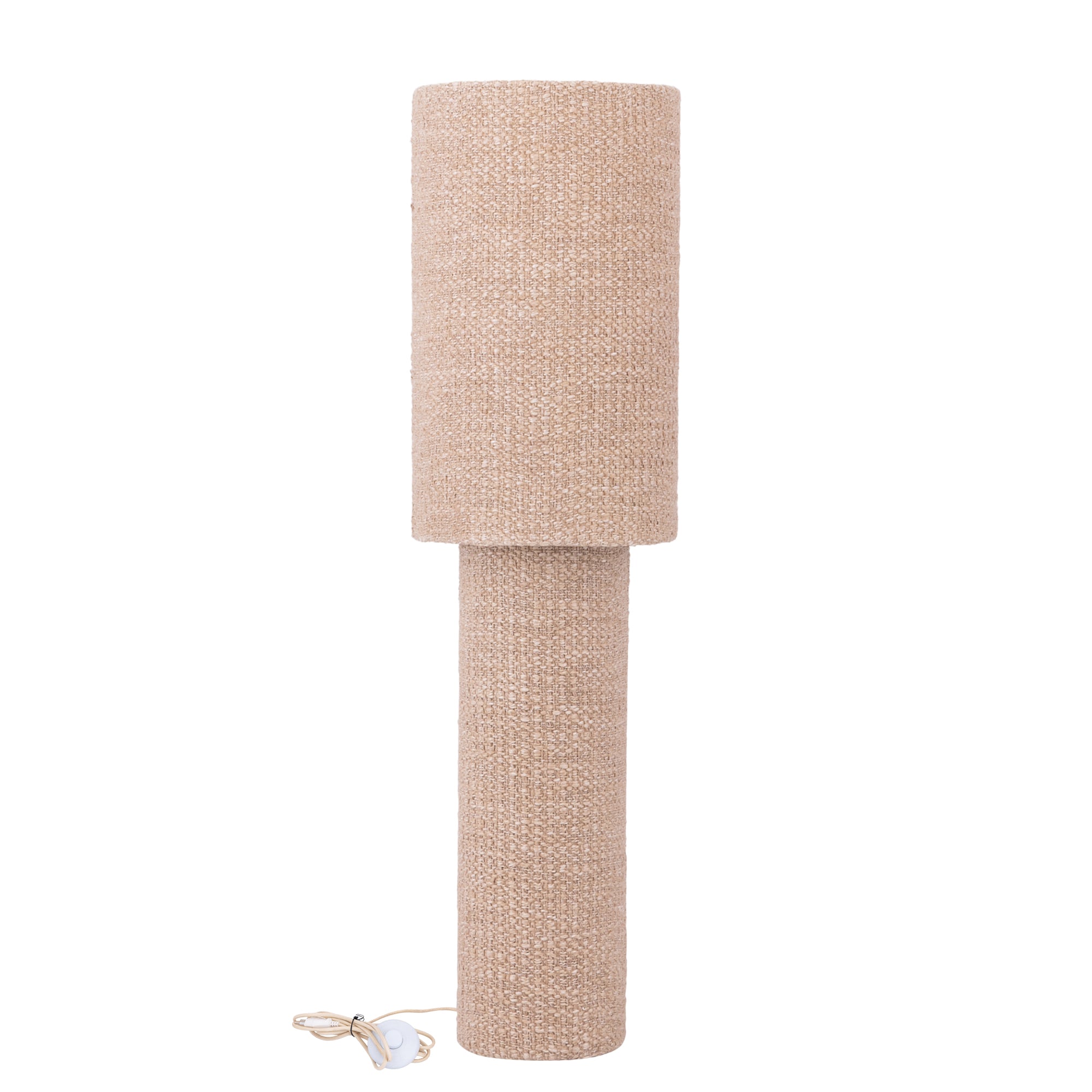 Devi taupe fabric floor lamp
