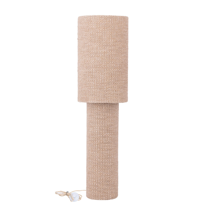 Devi taupe fabric floor lamp