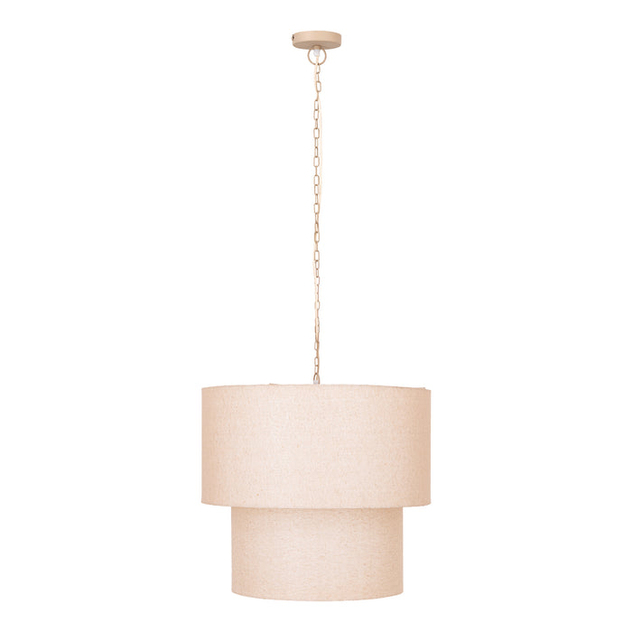 Devi natural linen double layer pendant light