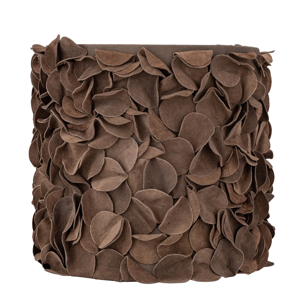 Nevo brown suede lampshade