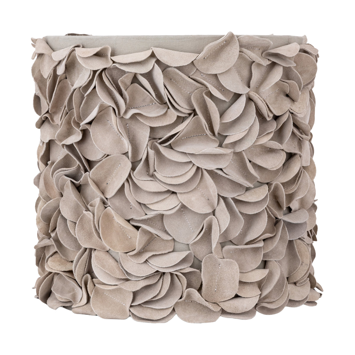 Nevo cream suede lampshade